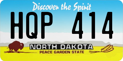 ND license plate HQP414