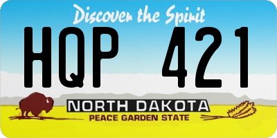 ND license plate HQP421