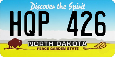 ND license plate HQP426