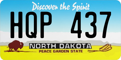 ND license plate HQP437