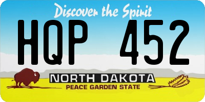ND license plate HQP452