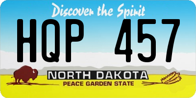 ND license plate HQP457