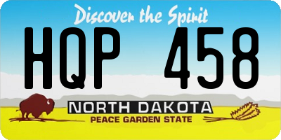ND license plate HQP458