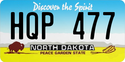 ND license plate HQP477