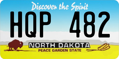 ND license plate HQP482