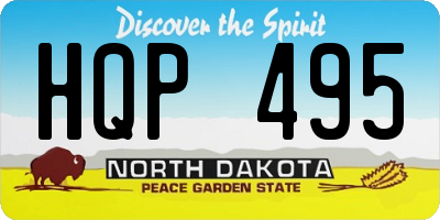 ND license plate HQP495