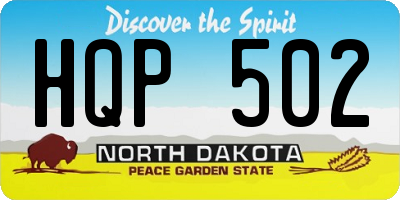 ND license plate HQP502