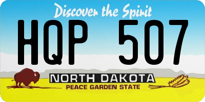 ND license plate HQP507
