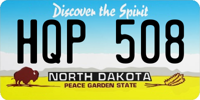 ND license plate HQP508