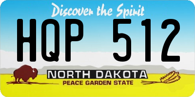ND license plate HQP512