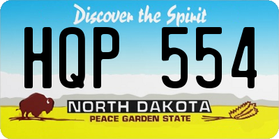 ND license plate HQP554