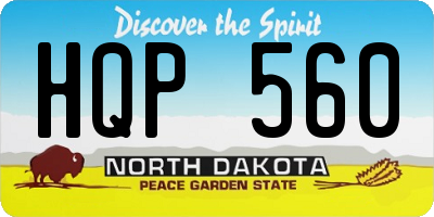 ND license plate HQP560