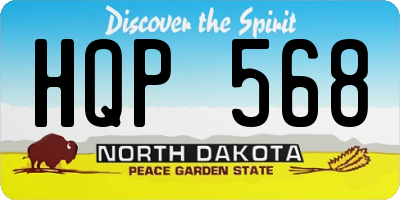 ND license plate HQP568