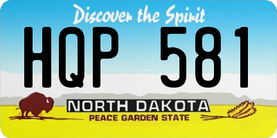 ND license plate HQP581