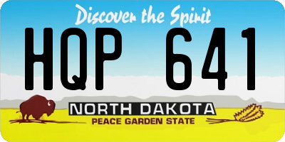 ND license plate HQP641
