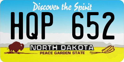 ND license plate HQP652
