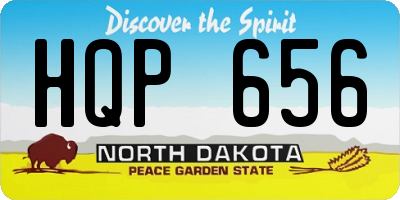ND license plate HQP656