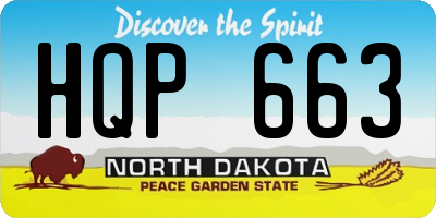ND license plate HQP663