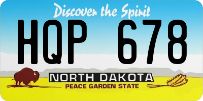 ND license plate HQP678