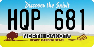 ND license plate HQP681