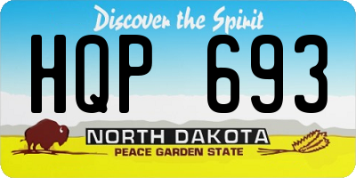 ND license plate HQP693