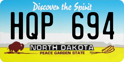 ND license plate HQP694