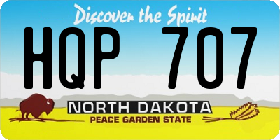 ND license plate HQP707
