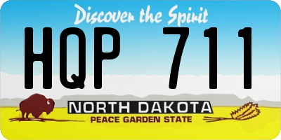 ND license plate HQP711