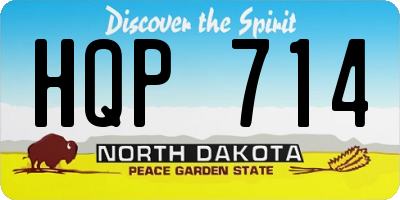 ND license plate HQP714