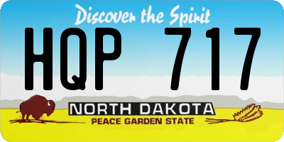 ND license plate HQP717
