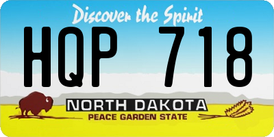 ND license plate HQP718