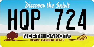 ND license plate HQP724