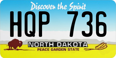 ND license plate HQP736