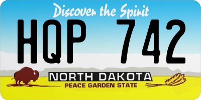 ND license plate HQP742