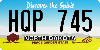 ND license plate HQP745