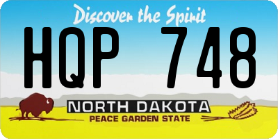 ND license plate HQP748