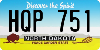 ND license plate HQP751