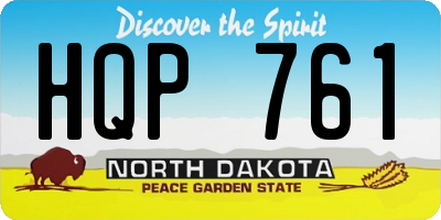 ND license plate HQP761