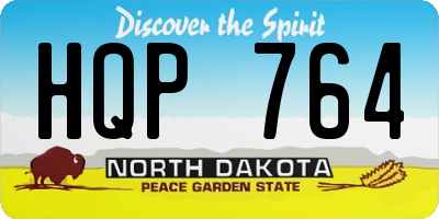 ND license plate HQP764