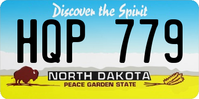 ND license plate HQP779