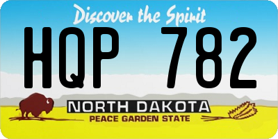 ND license plate HQP782
