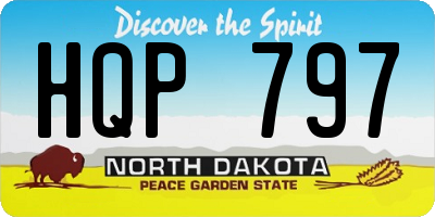 ND license plate HQP797