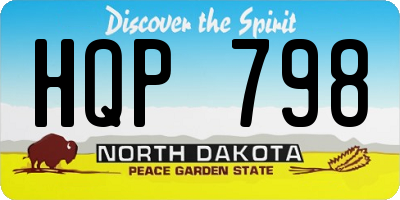 ND license plate HQP798