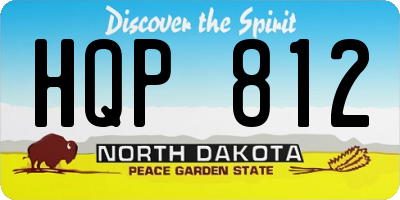 ND license plate HQP812