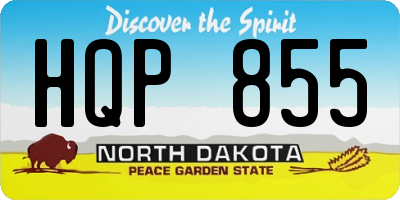 ND license plate HQP855