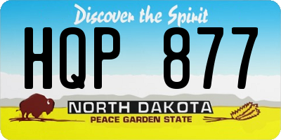 ND license plate HQP877