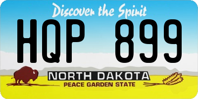 ND license plate HQP899