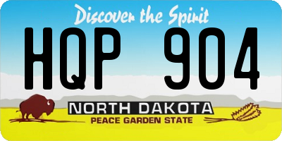 ND license plate HQP904