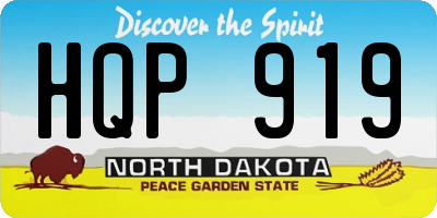 ND license plate HQP919