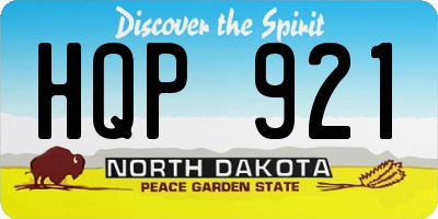 ND license plate HQP921